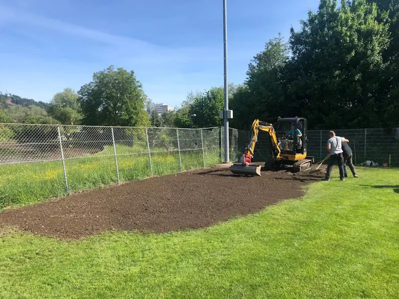 Rekultivierung, Wiederherstellung von Flächen nach Bauarbeiten, Firma Meier, Feldkirch