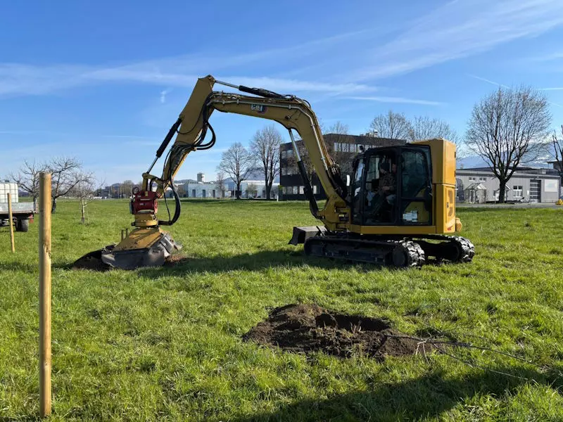 Rekultivierung, Wiederherstellung von Flächen nach Bauarbeiten, Firma Meier, Feldkirch